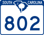 SC Highway 802 marker
