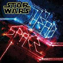 The Star Wars logo on the top left, along with flashing red and blue lights displaying "Headspace"