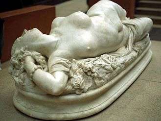 Apollonie Sabatier, sculpted by Auguste Clésinger as Woman, bitten by a snake in 1847, today in Musée d'Orsay