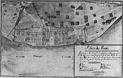 "The plan of St. Louis in about 1780"