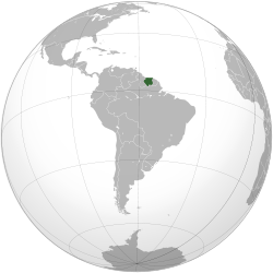 Map showing Suriname