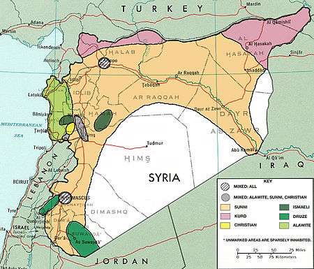 Map of ethno-religious composition in Syria