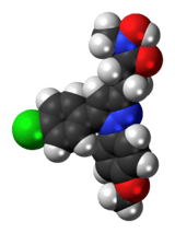 Space-filling model of the tepoxalin molecule