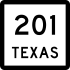 State Highway 201 marker