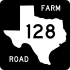 Texas Farm to Market Road 128 sign
