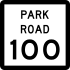 Park Road 100 marker