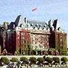 Part of the front facade of the Empress Hotel
