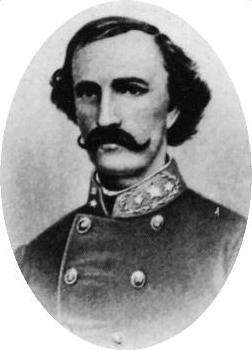 Print shows a man in a gray military uniform with three stars on the collar. A large black moustache adorns his face.