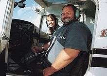 Pilot Tony Christiansen flies the Cessna 172.