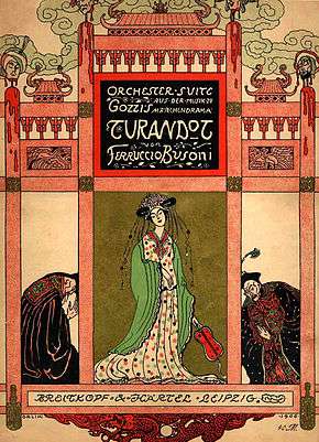 Cover to the score of the Turandot Suite, designed by Emil Orlík, and first published in 1906