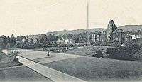 Photo of the UC campus in Berkeley around 1898, evoking an 1898 atmosphere with its looks