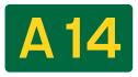 A14 road shield