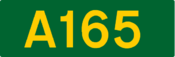 A165 road shield