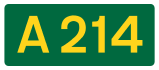 A214 road shield