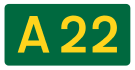 A22 road shield