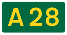 A28 road shield