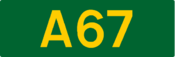 A67 road shield