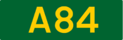 A84 road shield