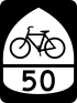 U.S. Bicycle Route 50 marker