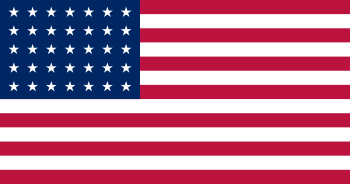 United States flag with 35 stars