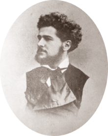 Sepia photography of Octave Uzanne at the age of 24 years