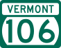 Vermont Route 106 marker