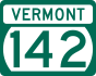 Vermont Route 142 marker