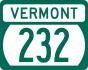 Vermont Route 232 marker