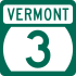 Vermont Route 3 marker