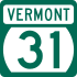 Vermont Route 31 marker