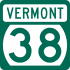 Vermont Route 38 marker