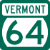 Vermont Route 64 marker