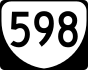 State Route 598 marker