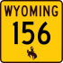 Wyoming Highway 156 marker
