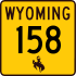 Wyoming Highway 158 marker