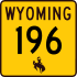 Wyoming Highway 196 marker
