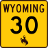 Wyoming Highway 30 marker