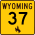 Wyoming Highway 37 marker