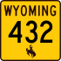 Wyoming Highway 432 marker