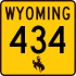 Wyoming Highway 434 marker