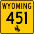 Wyoming Highway 451 marker