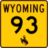 Wyoming Highway 93 marker