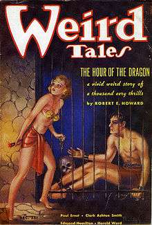 Magazine cover showing a woman approaching a man in a cell