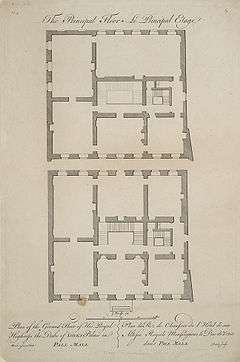 Plan of the ground and first floors of York House