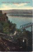 Postcard of Eagle Point Park Stairway and Bridge, Circa 1912